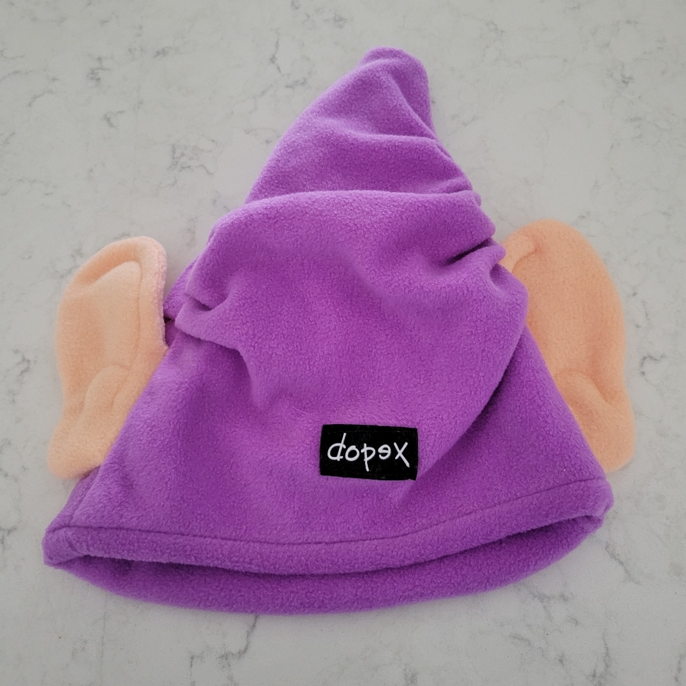 Disney Snow White Dopey Hat Purple Dwarf Big Ears